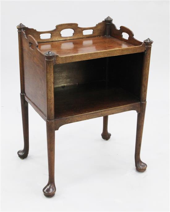 A George III mahogany bedside commode, W.1ft 10in.